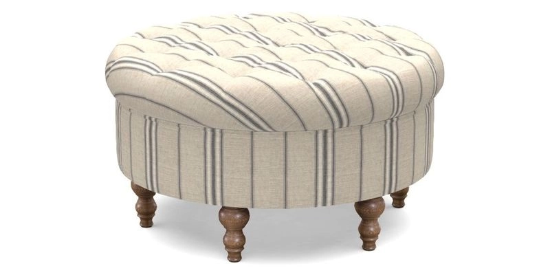 Burford Footstool in V&A Threads of India Opulent Velvets Lahore Dynasty Flame with fringe in Sophie Bullion Fringe Currant