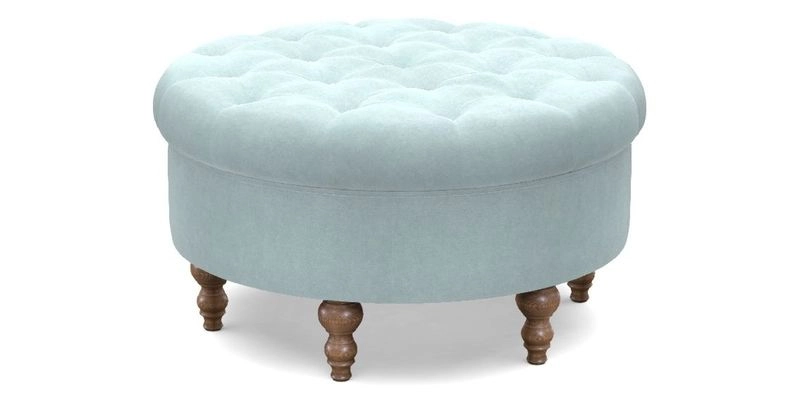 Burford Footstool in V&A Threads of India Opulent Velvets Lahore Dynasty Flame with fringe in Sophie Bullion Fringe Currant