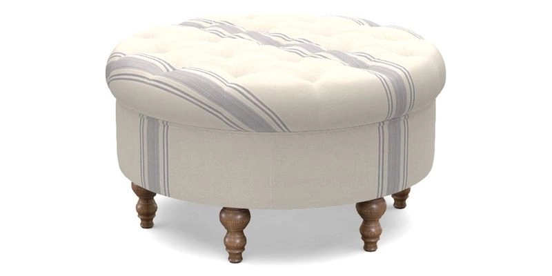 Burford Footstool in V&A Threads of India Opulent Velvets Lahore Dynasty Flame with fringe in Sophie Bullion Fringe Currant