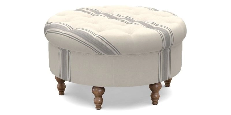 Burford Footstool in V&A Threads of India Opulent Velvets Lahore Dynasty Flame with fringe in Sophie Bullion Fringe Currant