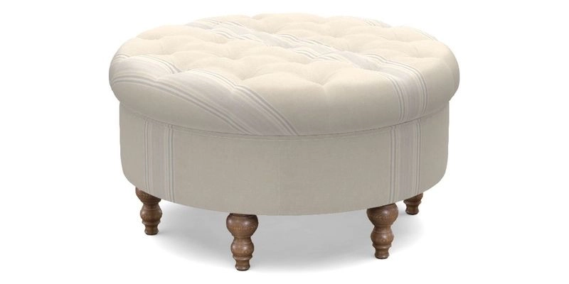 Burford Footstool in V&A Threads of India Opulent Velvets Lahore Dynasty Flame with fringe in Sophie Bullion Fringe Currant