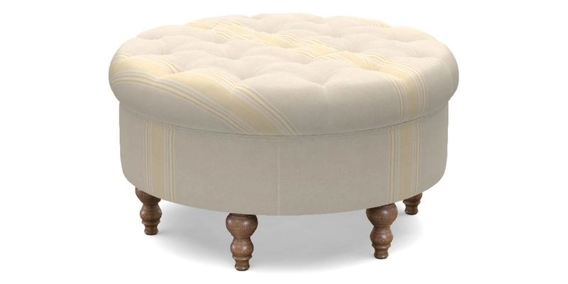 Burford Footstool in V&A Threads of India Opulent Velvets Lahore Dynasty Flame with fringe in Sophie Bullion Fringe Currant