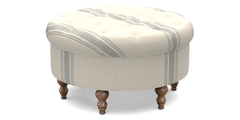 Burford Footstool in V&A Threads of India Opulent Velvets Lahore Dynasty Flame with fringe in Sophie Bullion Fringe Currant