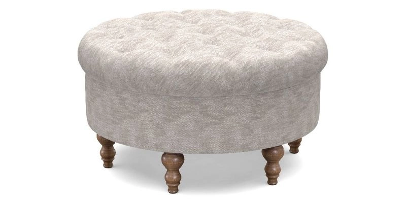 Burford Footstool in V&A Threads of India Opulent Velvets Lahore Dynasty Flame with fringe in Sophie Bullion Fringe Currant