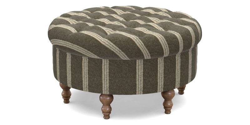 Burford Footstool in V&A Threads of India Opulent Velvets Lahore Dynasty Flame with fringe in Sophie Bullion Fringe Currant