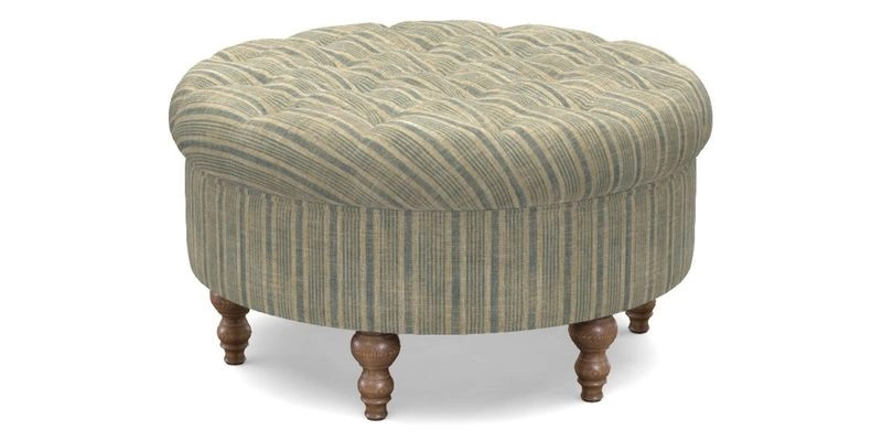 Burford Footstool in V&A Threads of India Opulent Velvets Lahore Dynasty Flame with fringe in Sophie Bullion Fringe Currant