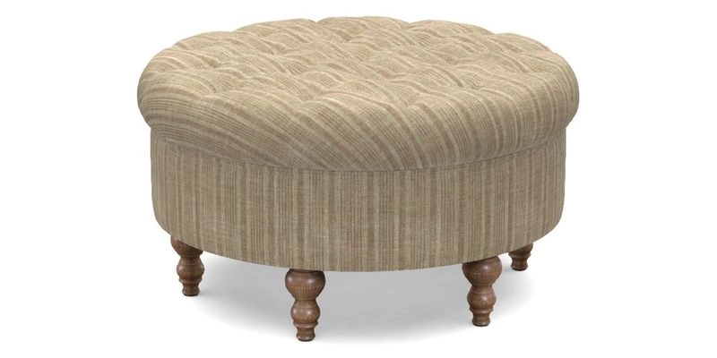 Burford Footstool in V&A Threads of India Opulent Velvets Lahore Dynasty Flame with fringe in Sophie Bullion Fringe Currant