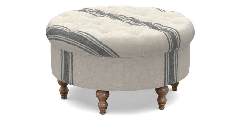 Burford Footstool in V&A Threads of India Opulent Velvets Lahore Dynasty Flame with fringe in Sophie Bullion Fringe Currant