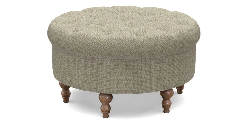 Burford Footstool in V&A Threads of India Opulent Velvets Lahore Dynasty Flame with fringe in Sophie Bullion Fringe Currant