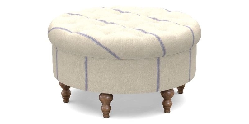 Burford Footstool in V&A Threads of India Opulent Velvets Lahore Dynasty Flame with fringe in Sophie Bullion Fringe Currant