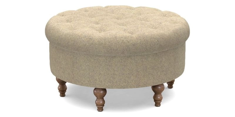 Burford Footstool in V&A Threads of India Opulent Velvets Lahore Dynasty Flame with fringe in Sophie Bullion Fringe Currant