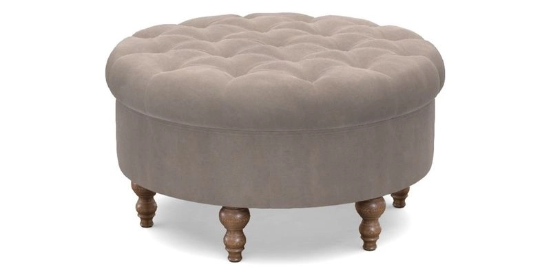 Burford Footstool in V&A Threads of India Opulent Velvets Lahore Dynasty Flame with fringe in Sophie Bullion Fringe Currant