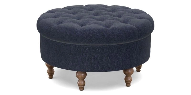 Burford Footstool in V&A Threads of India Opulent Velvets Lahore Dynasty Flame with fringe in Sophie Bullion Fringe Currant