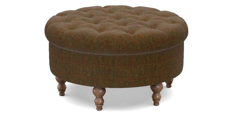 Burford Footstool in V&A Threads of India Opulent Velvets Lahore Dynasty Flame with fringe in Sophie Bullion Fringe Currant