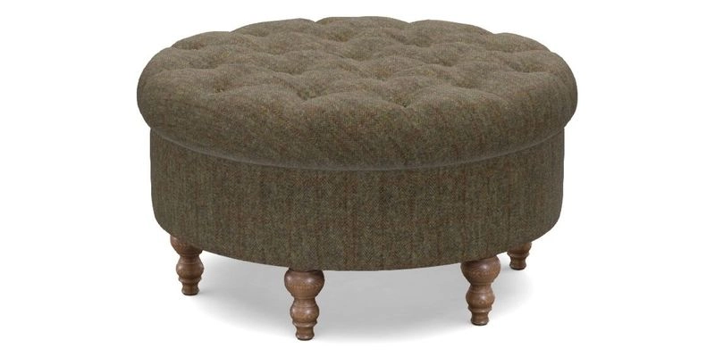 Burford Footstool in V&A Threads of India Opulent Velvets Lahore Dynasty Flame with fringe in Sophie Bullion Fringe Currant