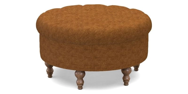 Burford Footstool in V&A Threads of India Opulent Velvets Lahore Dynasty Flame with fringe in Sophie Bullion Fringe Currant