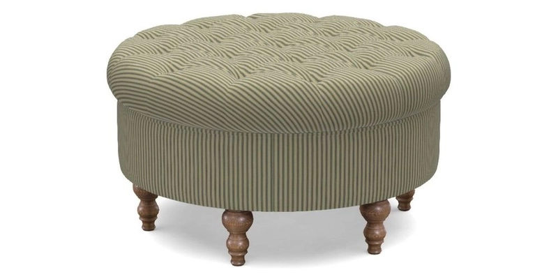 Burford Footstool in V&A Threads of India Opulent Velvets Lahore Dynasty Flame with fringe in Sophie Bullion Fringe Currant