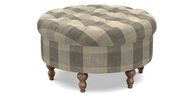 Burford Footstool in V&A Threads of India Opulent Velvets Lahore Dynasty Flame with fringe in Sophie Bullion Fringe Currant