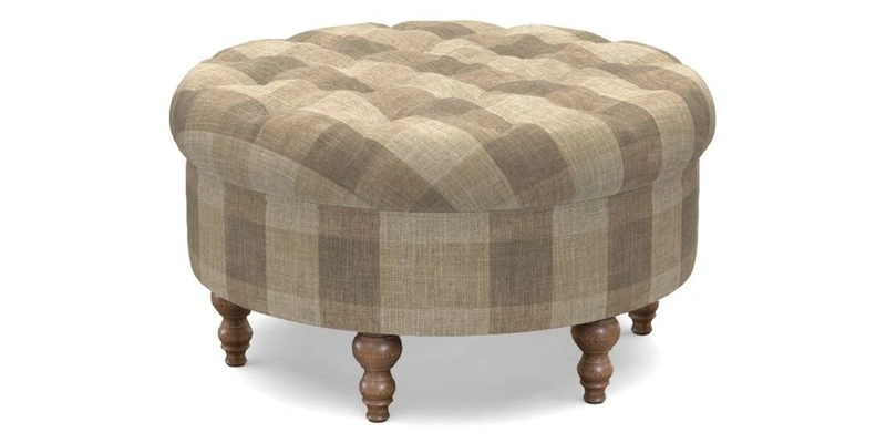 Burford Footstool in V&A Threads of India Opulent Velvets Lahore Dynasty Flame with fringe in Sophie Bullion Fringe Currant