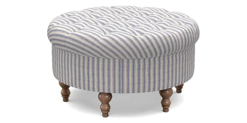 Burford Footstool in V&A Threads of India Opulent Velvets Lahore Dynasty Flame with fringe in Sophie Bullion Fringe Currant