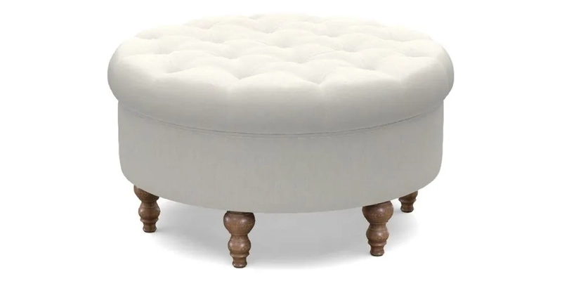 Burford Footstool in V&A Threads of India Opulent Velvets Lahore Dynasty Flame with fringe in Sophie Bullion Fringe Currant