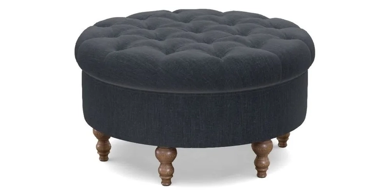 Burford Footstool in V&A Threads of India Opulent Velvets Lahore Dynasty Flame with fringe in Sophie Bullion Fringe Currant