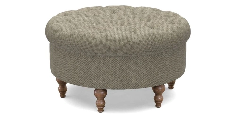 Burford Footstool in V&A Threads of India Opulent Velvets Lahore Dynasty Flame with fringe in Sophie Bullion Fringe Currant