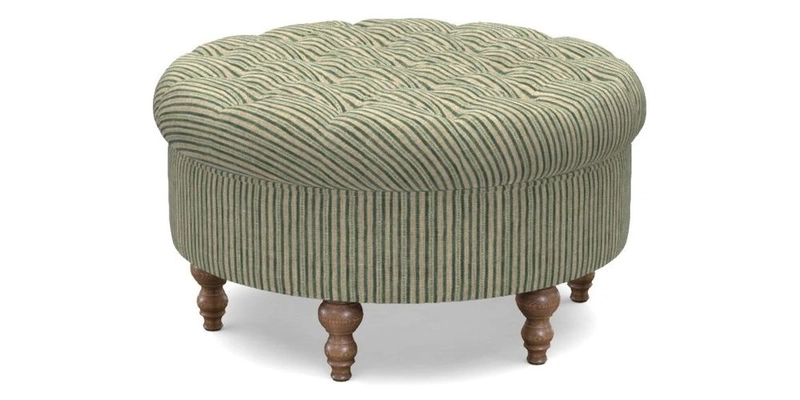 Burford Footstool in V&A Threads of India Opulent Velvets Lahore Dynasty Flame with fringe in Sophie Bullion Fringe Currant