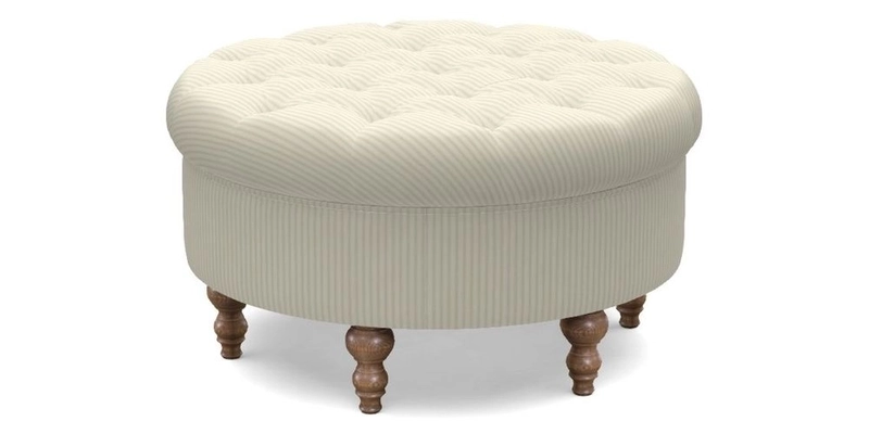 Burford Footstool in V&A Threads of India Opulent Velvets Lahore Dynasty Flame with fringe in Sophie Bullion Fringe Currant