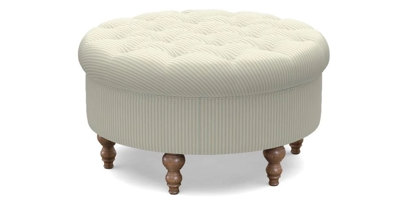 Burford Footstool in V&A Threads of India Opulent Velvets Lahore Dynasty Flame with fringe in Sophie Bullion Fringe Currant