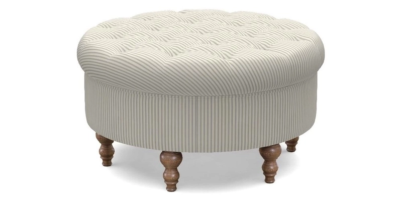 Burford Footstool in V&A Threads of India Opulent Velvets Lahore Dynasty Flame with fringe in Sophie Bullion Fringe Currant