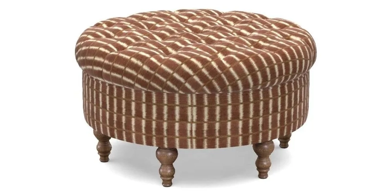 Burford Footstool in V&A Threads of India Opulent Velvets Lahore Dynasty Flame with fringe in Sophie Bullion Fringe Currant Burford Footstool in V&A Threads of India Opulent Velvets Lahore Dynasty Flame with fringe in Sophie Bullion Fringe Currant