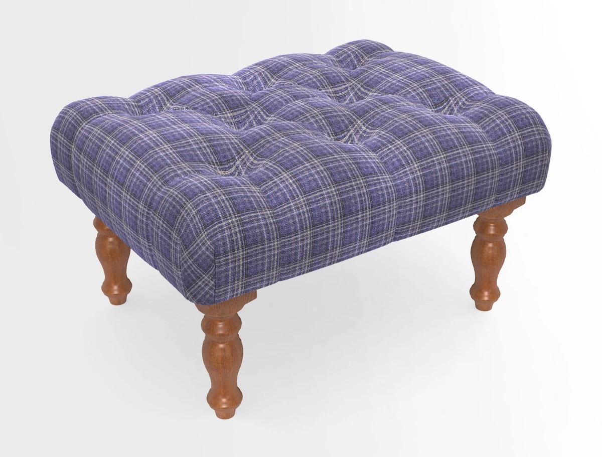 Chelsham Footstool in Two Tone Plain Biscuit
