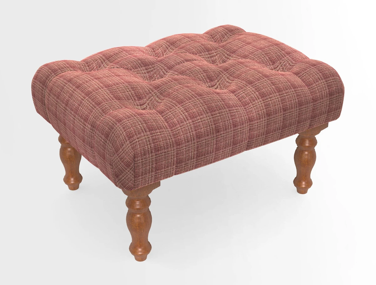 Chelsham Footstool in Two Tone Plain Biscuit