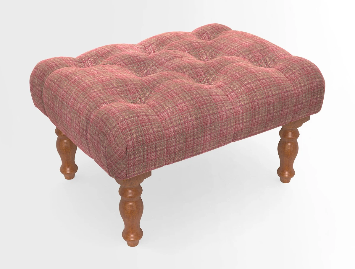 Chelsham Footstool in Two Tone Plain Biscuit