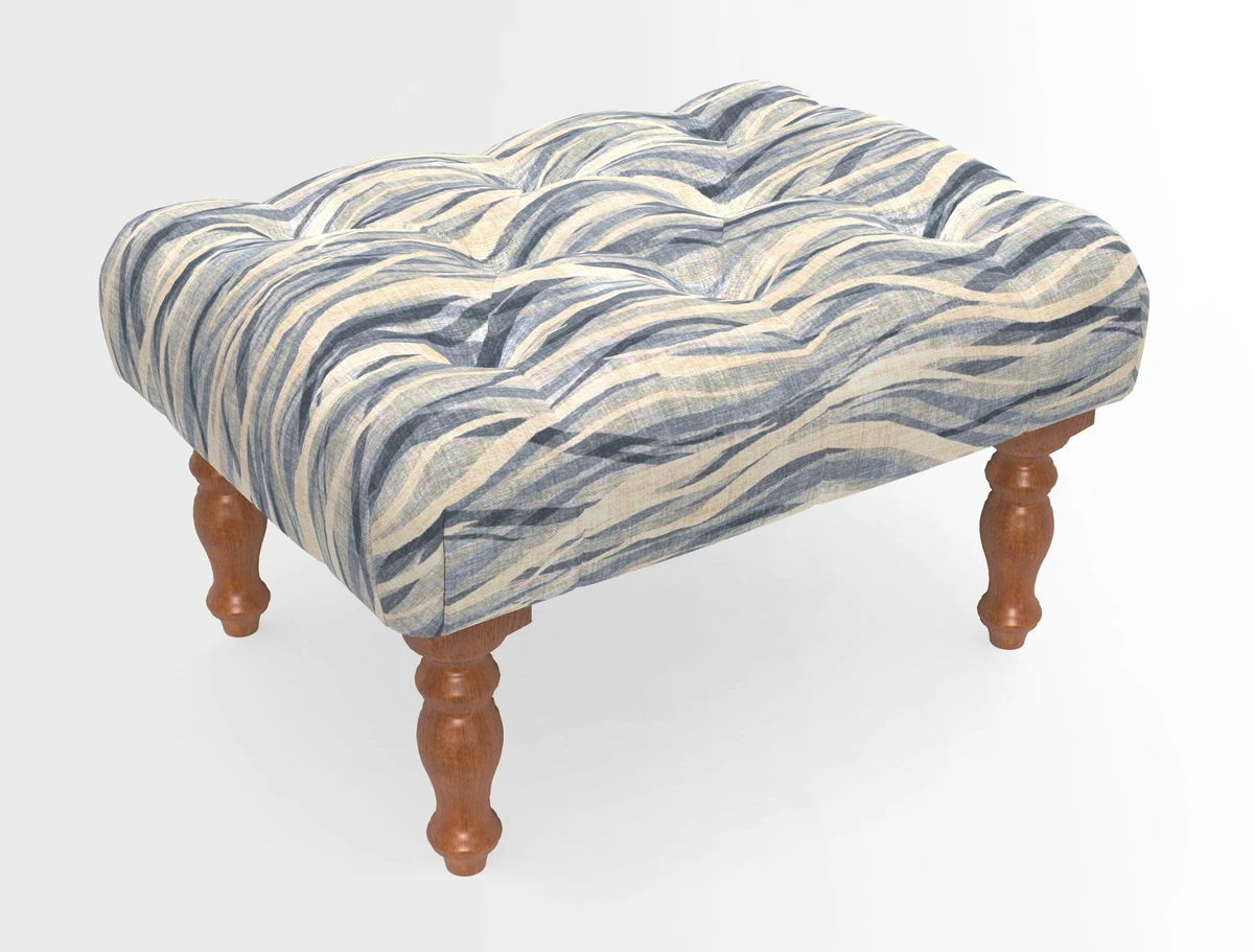 Chelsham Footstool in Two Tone Plain Biscuit