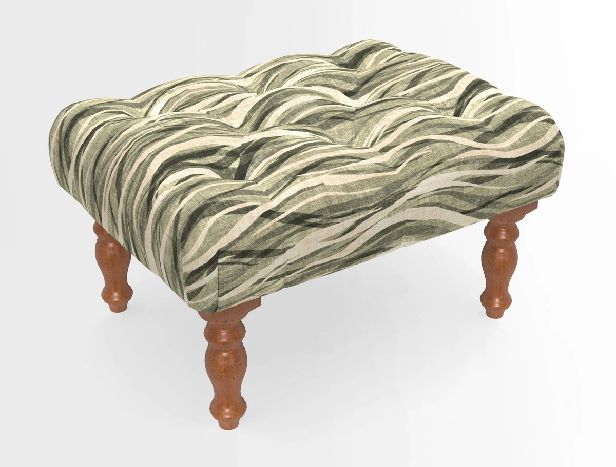 Chelsham Footstool in Two Tone Plain Biscuit