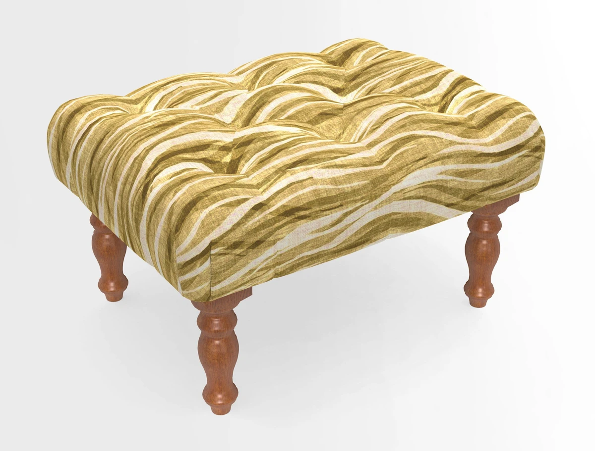Chelsham Footstool in Two Tone Plain Biscuit