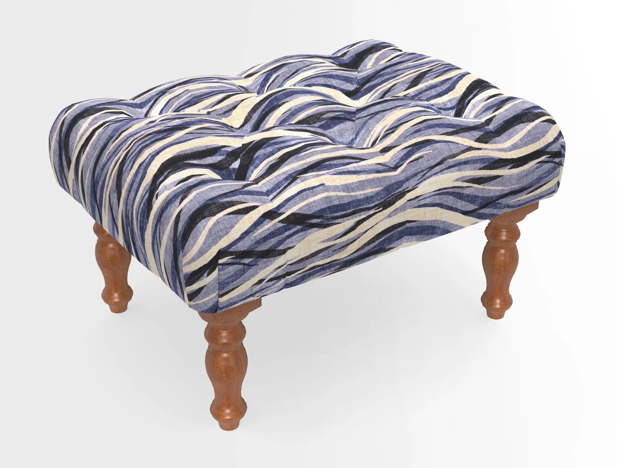 Chelsham Footstool in Two Tone Plain Biscuit