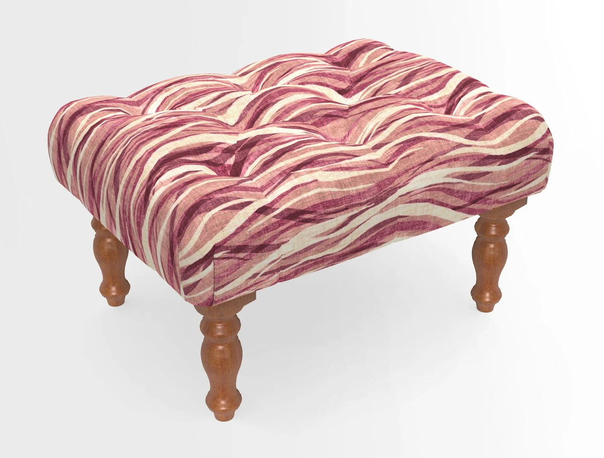 Chelsham Footstool in Two Tone Plain Biscuit
