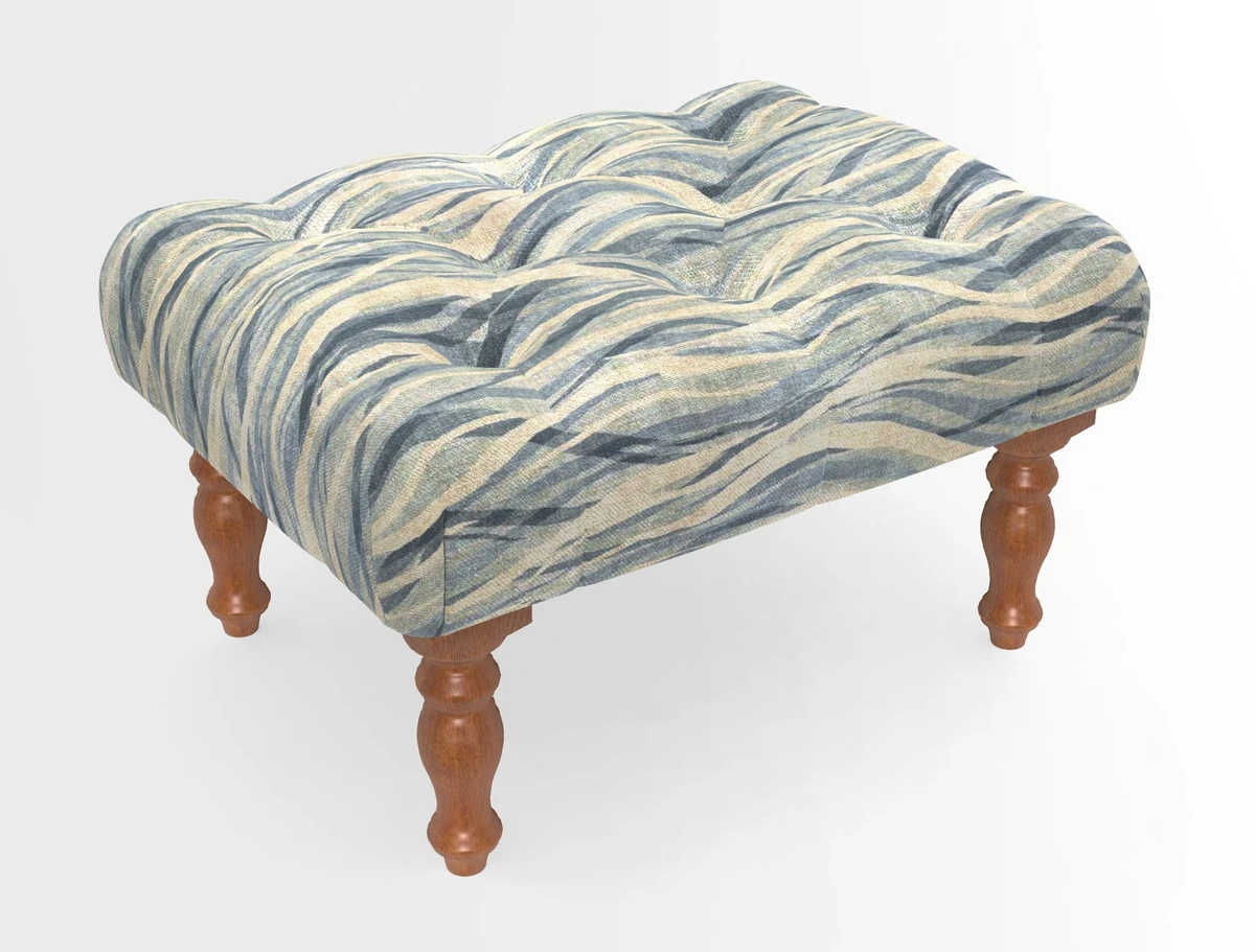 Chelsham Footstool in Two Tone Plain Biscuit
