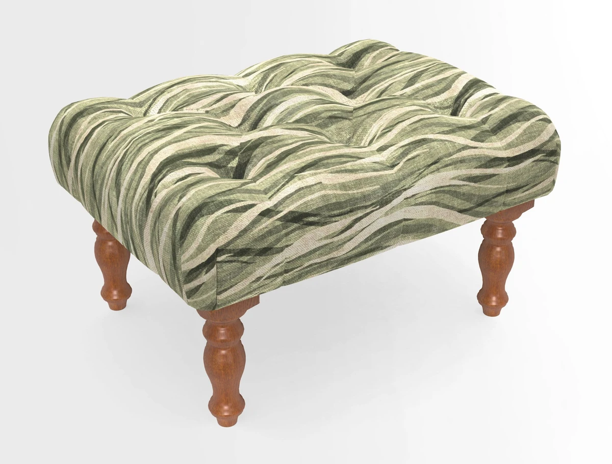 Chelsham Footstool in Two Tone Plain Biscuit