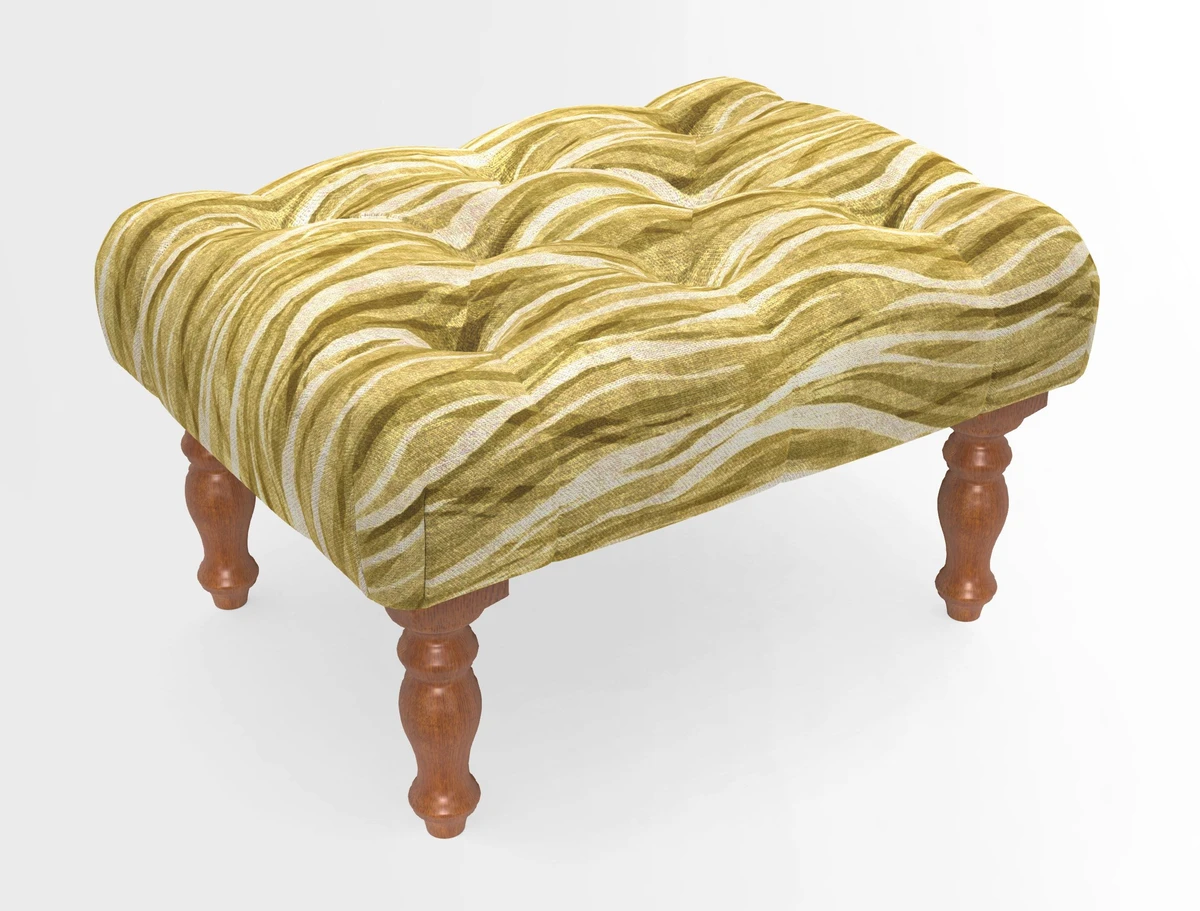 Chelsham Footstool in Two Tone Plain Biscuit