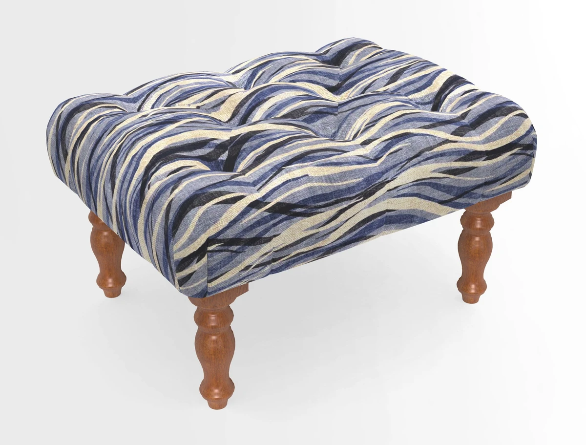 Chelsham Footstool in Two Tone Plain Biscuit