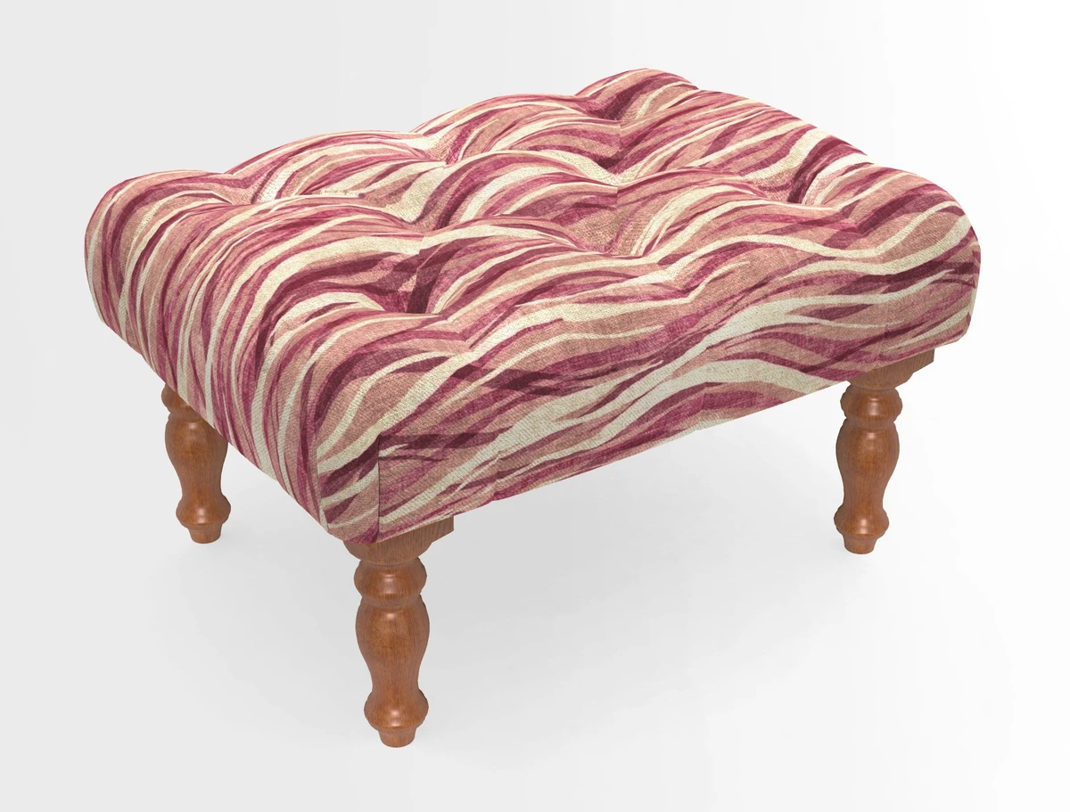 Chelsham Footstool in Two Tone Plain Biscuit