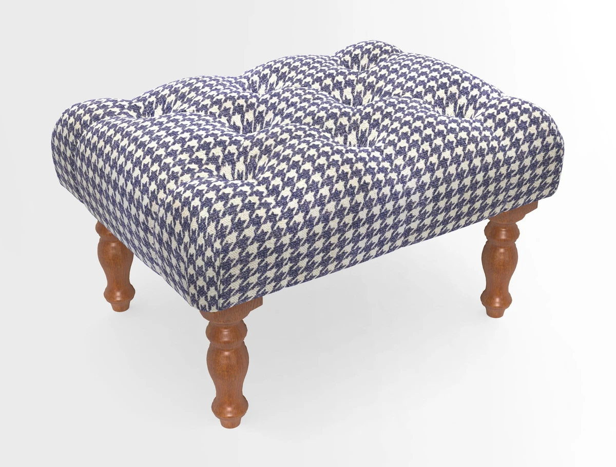 Chelsham Footstool in Two Tone Plain Biscuit