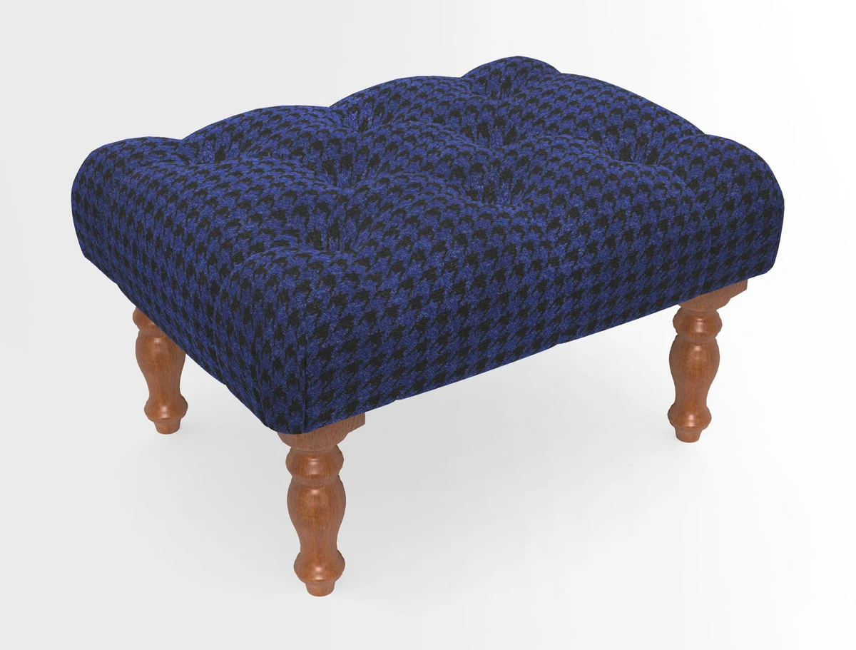 Chelsham Footstool in Two Tone Plain Biscuit