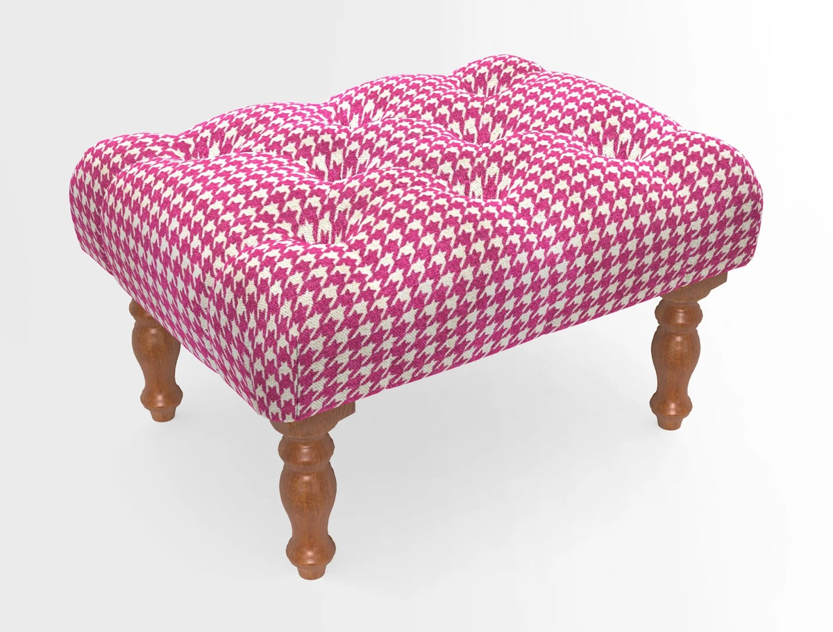 Chelsham Footstool in Two Tone Plain Biscuit