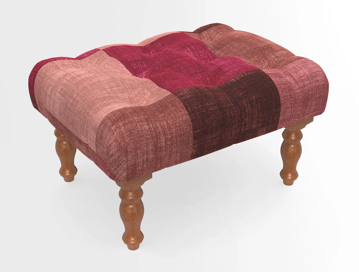 Chelsham Footstool in Two Tone Plain Biscuit