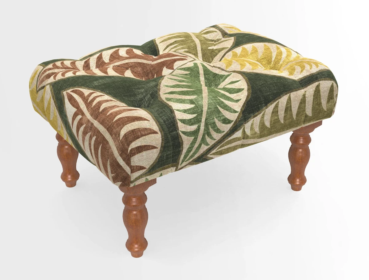 Chelsham Footstool in Two Tone Plain Biscuit